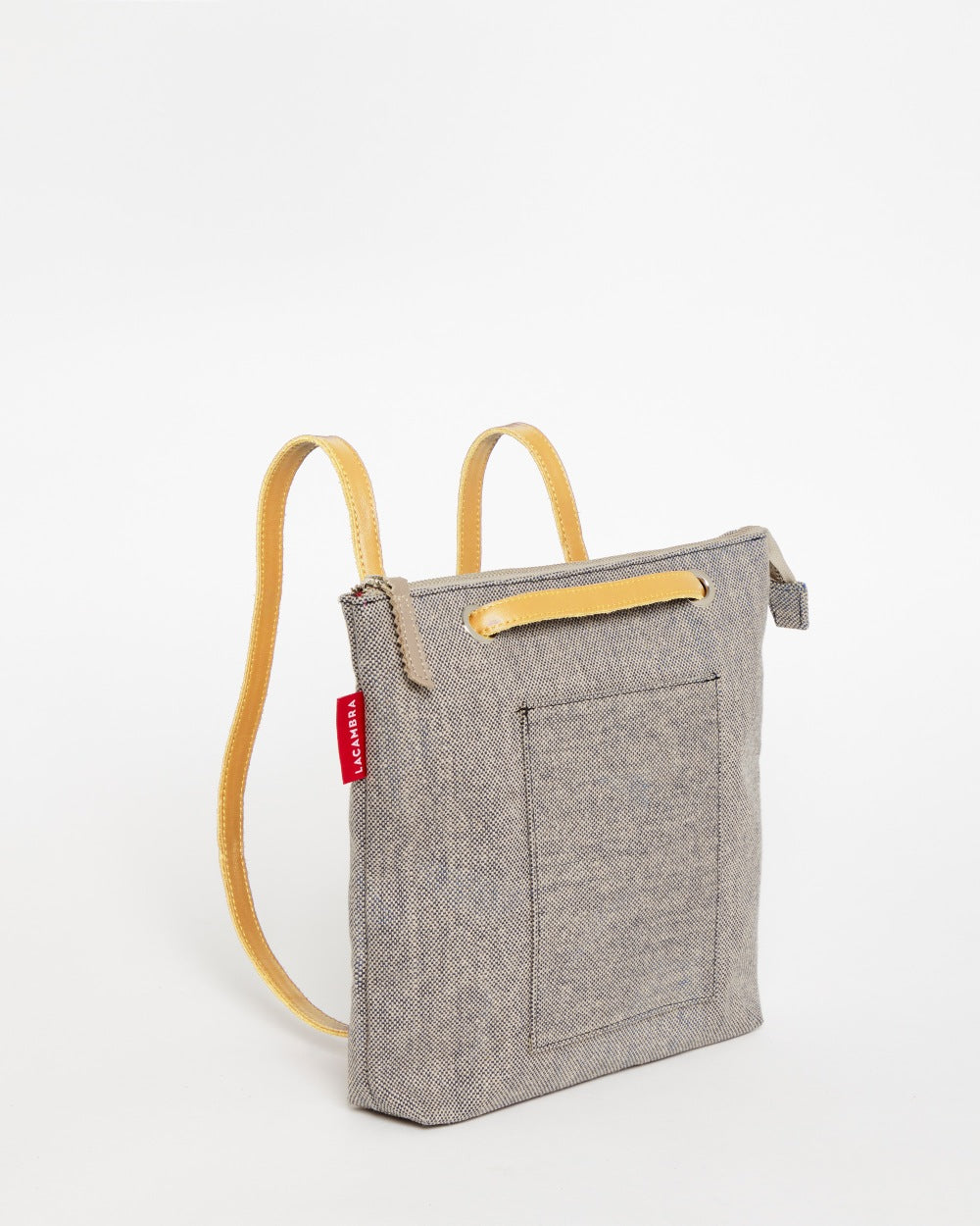 Grey CANVAS Small Tote Backpack