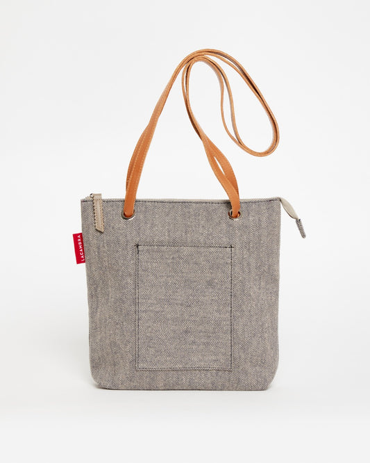 Grey CANVAS Small Tote Backpack