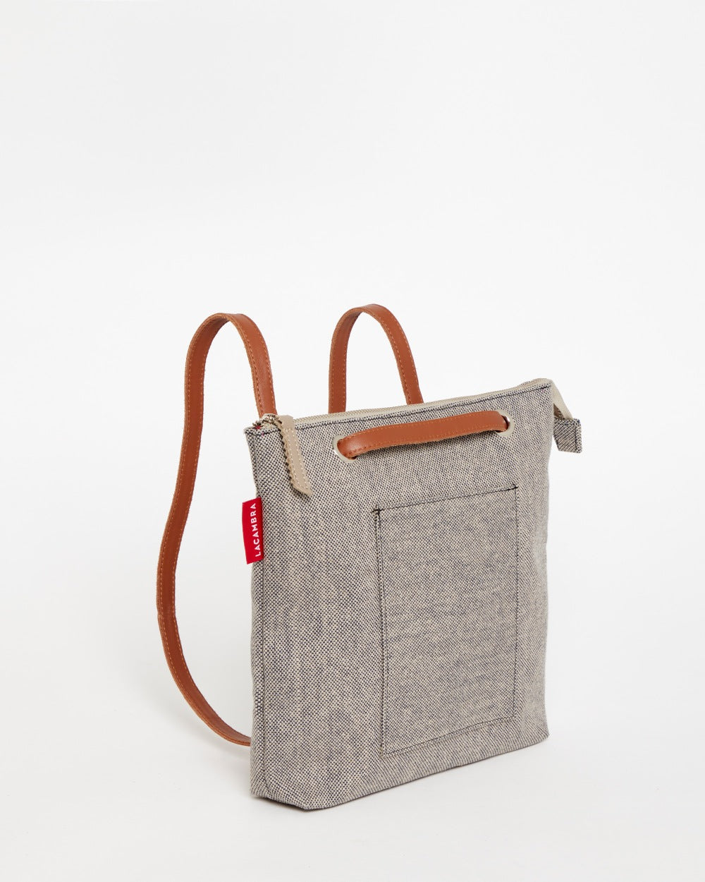 Grey CANVAS Small Tote Backpack