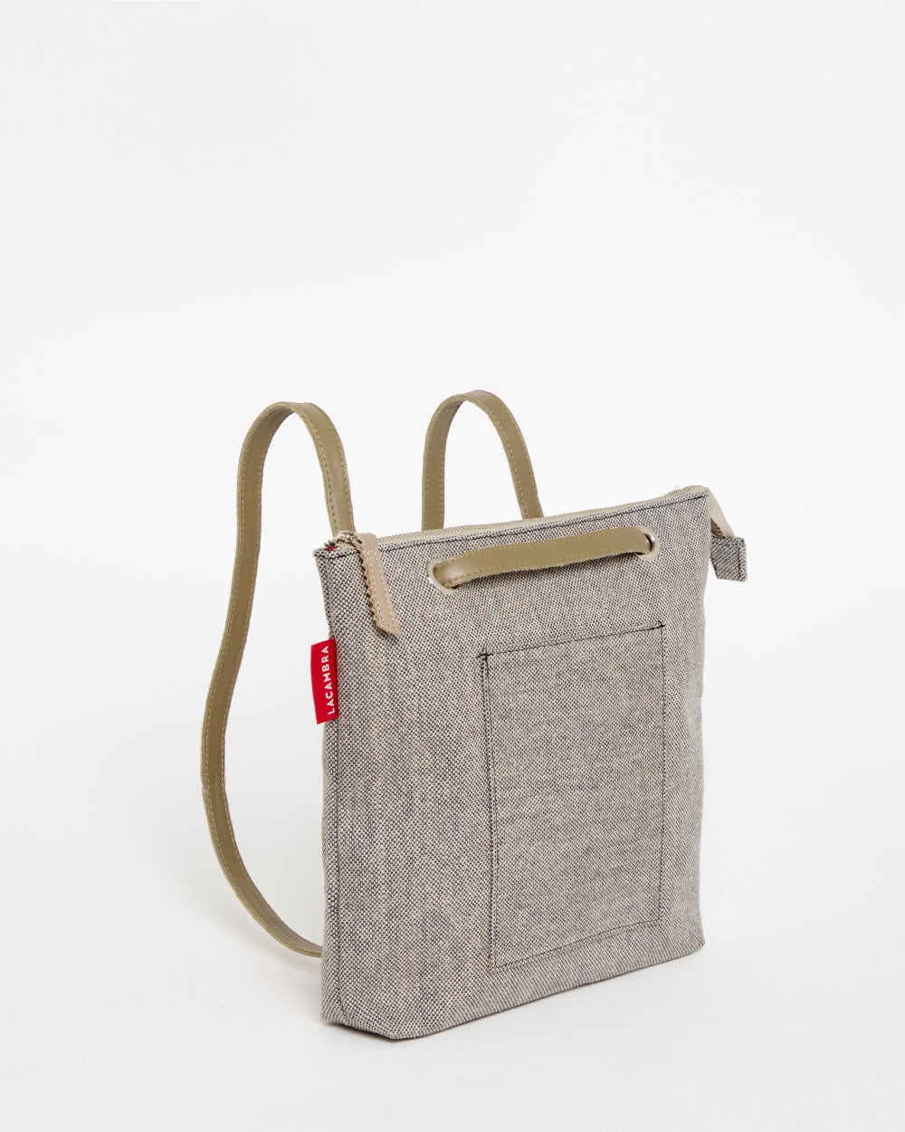 Grey CANVAS Small Tote Backpack