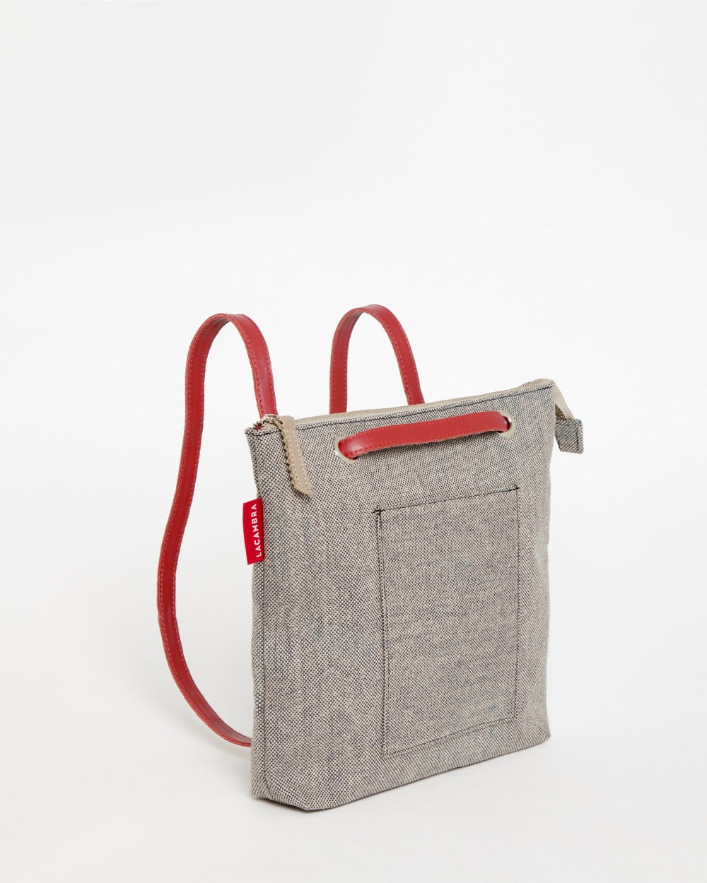 Grey CANVAS Small Tote Backpack