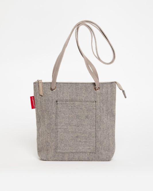 Bolso Mochila Mini LONA GRIS