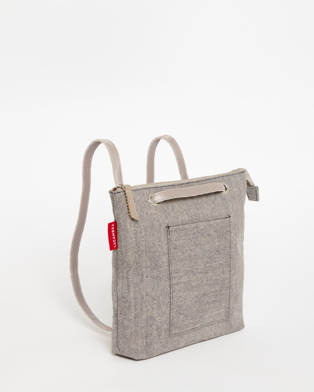 Grey CANVAS Small Tote Backpack