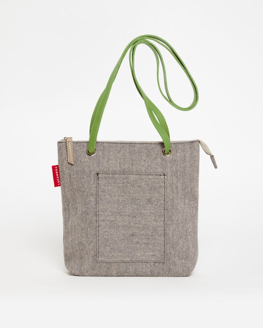 Grey CANVAS Small Tote Backpack