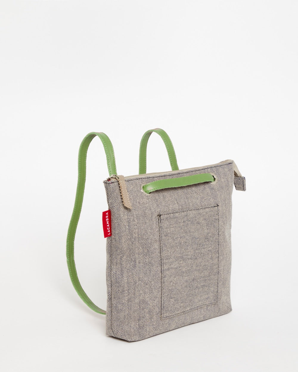 Grey CANVAS Small Tote Backpack