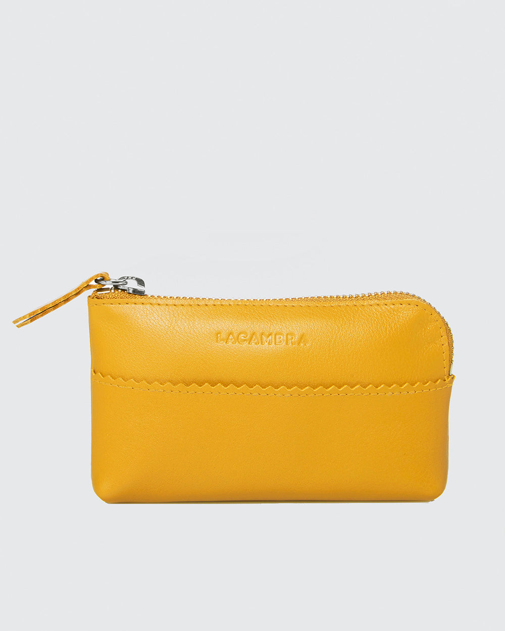 Yellow leather outlets pouch